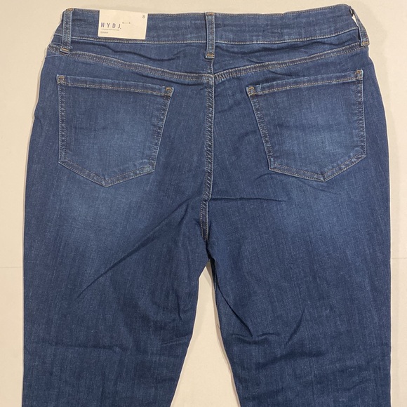 NYDJ SZ 8 Medium Wash Skinny Denim Blue Jeans New D31 - Picture 2 of 16